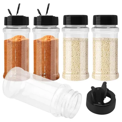 Produktbild von Gewürzdose Gewürzbehälter Streuer - 5 Stück - 100 ml - Kunststoff - Mit Streudeckel - Wiederverwendbar