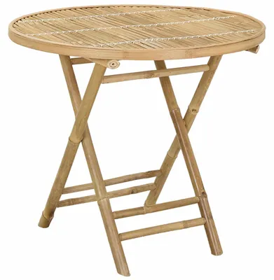 Image de vidaXL Table de jardin en bambou naturel 80 x 70 cm