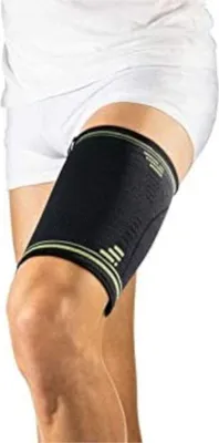 Produktbild von Sensiplast Sportbandage Oberschenkel 328777 Schwarz-Hellgrün S