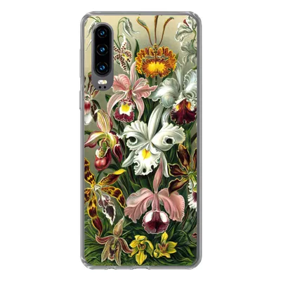 Produktbild von MuchoWow® Handyhülle Schutzhülle Hülle für Huawei P30 Orchidee - Haeckel - Kunst Silikon Softcase Handy Hülle - Kartenbesitzer