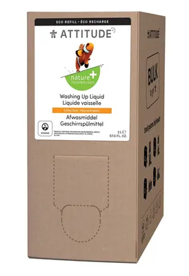 Productafbeelding van Nature+ afwasmiddel met de geur van citroenschil - navulverpakking 2 liter