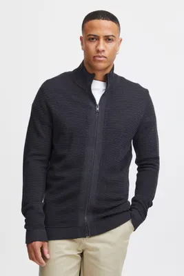Produktbild von SOLID SDNicklas Herren Strickjacke Cardigan Feinstrick mit hochabschließendem Kragen aus 100% Baumwolle