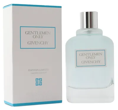 Parfumflakon mit eisblauem Glas und silberner Kappe neben weißer Givenchy-Verpackung mit türkisen Akzenten und Aufdruck „Édition Limitée“.