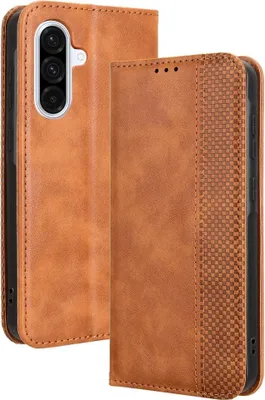 Produktbild von Samsung Galaxy A56 Hülle - Coverup Vintage Style Klapphülle - Braun