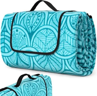 Produktbild von Famanu Picknickdecke Wasserfest – 200 x 200 cm – Extra groß – Outdoor Stranddecke – Für 4-6 Personen – Mit Traggriff