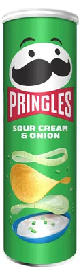 Obrázek produktu pro Pringles Sour Cream & Onion, Bramborové lupínky, 165 g, Cibule, Zakysaná smetana, 30 g, 536 kcal, 2237 kJ