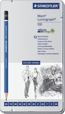 Image de STAEDTLER Bleistift Mars Lumograph 12ST Sechskant