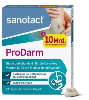 Produktbild von Sanotact Prodarm magensaftresistente Hartkapseln 20 St