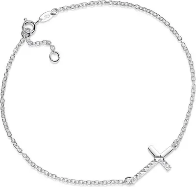 Produktbild von SILBERKETTEN STORE Fußkette Erbse 2mm mit eingehängtem Kreuz - 925 Silber, Länge wählbar - 29cm