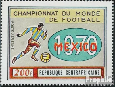Produktbild von Briefmarken Zentralafrikanische Republik 1970 Mi 221 (kompl.Ausg.) postfrisch Fußball WM Mexiko