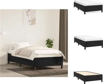 Produktbild von vidaXL Bettgestell Schwarz 80x200 cm Samt - Betten & Bettgestelle