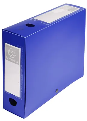 Obrázok produktu pre Krabica na dokumenty 250x330mm PP šírka chrbta 80mm modrá balenie 10 ks