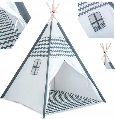 Produktbild von Namiot TIPI dla dzieci WIGWAM domek OKNO iglo XXL