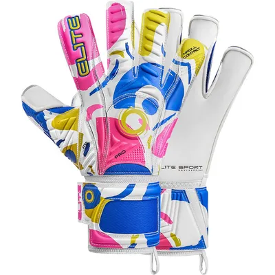 Produktbild von Elite Sport Gaudi Torwarthandschuhe - Weiß / Multicolor  | Größe: 11