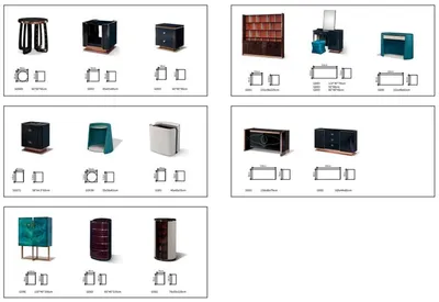 Produktbild von Leder Bett Schlafzimmer Möbel Design Gruppe 3tlg. Set 2x Nachttische Betten Neu