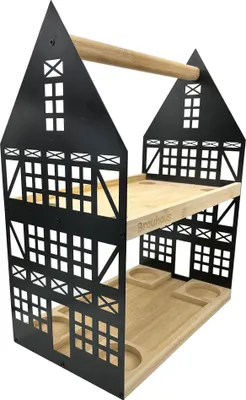 Produktbild von UNUS® Etagere Brauhaus 2 Etagen mit Griff Serviertablett aus Holz und Metall