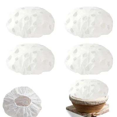 4er Set Brot-Gärhauben mit Gummizug, 28 cm, grau