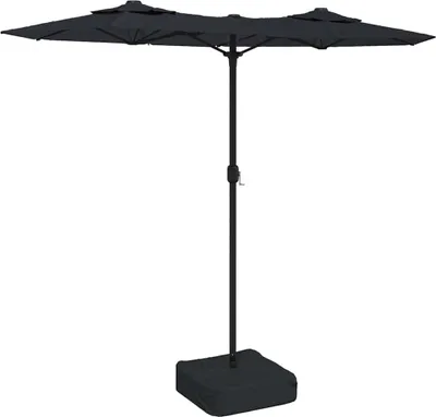 Obrázek produktu pro vidaXL Dvojitý slunečník černý 316x145 cm