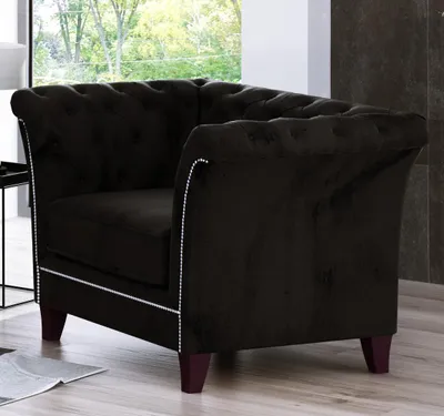 Obrázok produktu pre Kreslo Chesterfield, čalúnené látkou, jedno sedadlo, dizajnérske kreslá a sedačky, textil