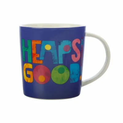 Immagine prodotto di Maxwell & Williams Becher Be Kind - Heaps Good, Kaffeebecher, Tasse, Porzellan, Bunt, 380 ml, DX1075