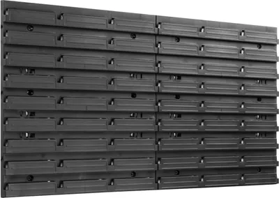 Image de Système de stockage Rayonnage mural Bacs gerbables Rayonnage pour bacs à bec | Panneaux muraux extra-forts | Rayonnage extensible | Rayonnage d'atelier Rayonnage de stockage Rayonnage mural d'atelier Rayonnage emboîtable (772 x 390 mm)