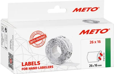 Immagine prodotto di METO 9506167 METO Preisetiketten weiß permanent 26,0 x 16,0 mm, 6 Rollen