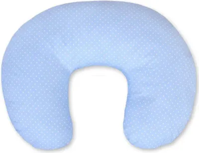 Image de Bobono coussin d'allaitement en forme de haricot en fibre naturelle bleue 60x47 cm ergonomique et