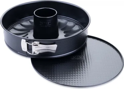 Produktbild von Zenker Springform Perfect Black mit Flach- und Rohrboden  Ø 28 cm, hochwertiges Stahlblech