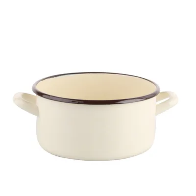 Produktbild von Emaillierter Kochtopf 2,9 l, 20 cm, Creme, für Induktion