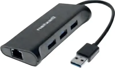 Image de Adaptateur réseau USB 3.0 Gigabit avec hub 3 ports USB 3.0 (310723)