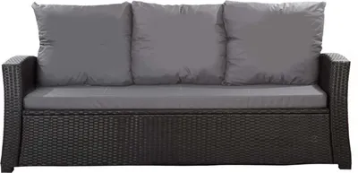 Produktbild von Polster für Polyrattan Sofa 160x60x7cm sitzkissen | Gartenbank Auflage Anthrazit | Rückenkissen 3*56x50| Kissen für rattansofa 3 sitzer |Gartenkissen