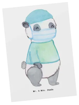 Produktbild von Mr. & Mrs. Panda Ansichtskarte Operationsassistent Herz - Weiß - Geschenk, Krankehaus, Fotokarte, Arzt, Operationstechnischer Assistent, bildkarte, OTA, Postkarten, OP