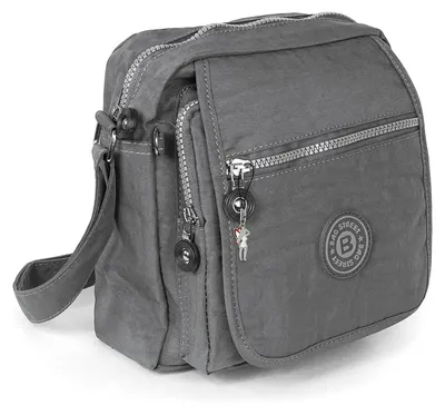 Image de Bag Street Sac à main pour femme Sac en nylon gris 20x10x22 OTJ218K