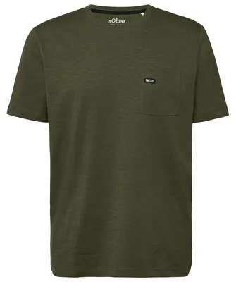 Produktbild von s.Oliver Übergrößen Basic-T-Shirt Brusttasche oliv