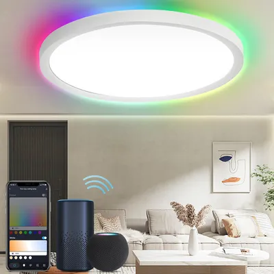 Produktbild von Smart LED Deckenleuchte 24W für Büro - 2040LM, Küche, RGB Bürolampe, dimmbar, Superslim