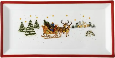Obrázok produktu pre Hutschenreuther štvorcový tanier 36 cm Happy Wintertime H. Wintertime Red 02488-727471-12936