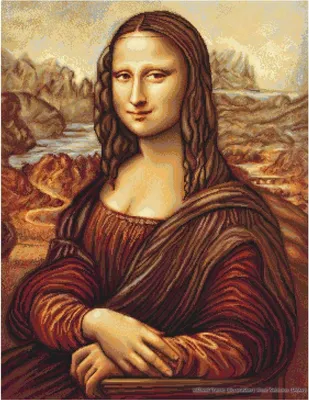 Produktbild von Luca-S Kreuzstich Set "Mona Lisa", Zählmuster, 40x53cm
