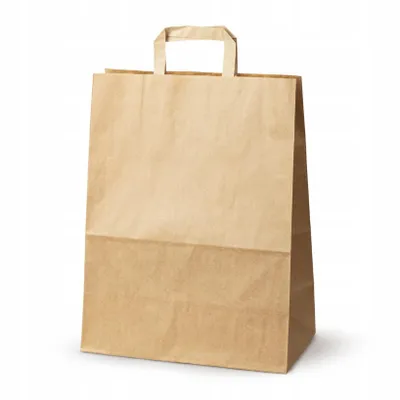 Große Papiertüten 32x16x42 cm Braun – Geschenktüten Set 10 Stück – Papiertragetaschen