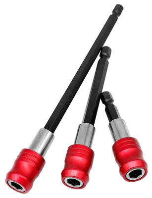 Produktbild von 3 Stück Schnellwechsel-Magnetischer Schraubbit-Halter – Verlängerung für Schraubmaschinen