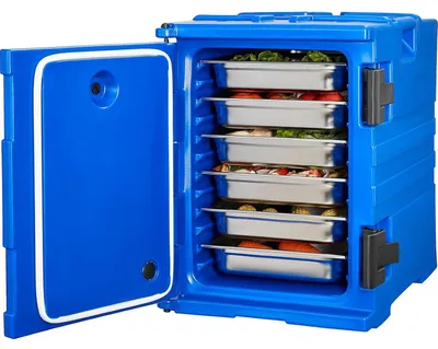 Produktbild von Thermobox für Lebensmittel – Isolierbox für Lebensmittel – Warmhaltebox – Kühlbox – Cateringbox – Blau