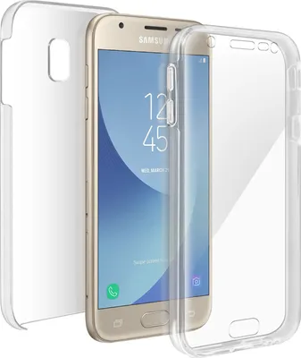 Image de Avizar, coque de protection à 360° (avant et arrière) pour Samsung Galaxy J3 2017, transparente