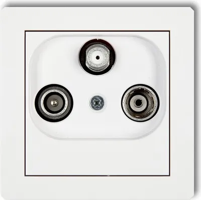 Obrázek produktu pro Zásuvka RTV-SAT DGS KARLIK ELEKTROTECHNIK | DECO SERIES | BÍLÁ | Rámeček vypínače zásuvek