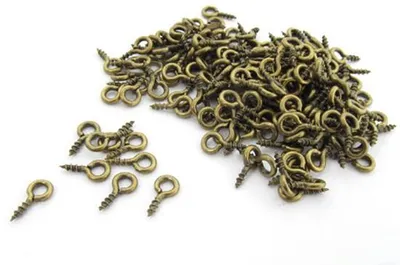 Produktbild von 100x Schraubösen Schrauben Lochschrauben Augenschrauben Ösen 7mm mini Bronze
