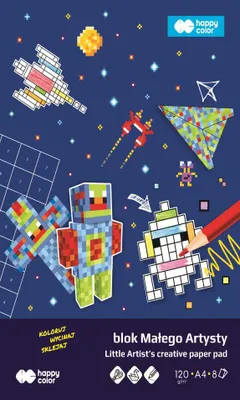 Image de Petit bloc artistique A4 120g 8 feuilles Pixi Planet Happy Color