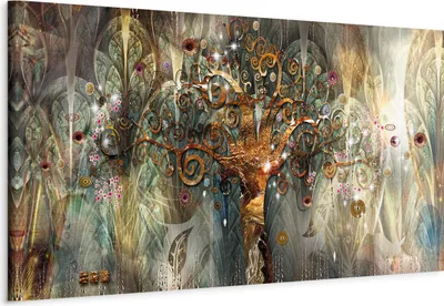 Produktbild von Italienischer Leinwand Leinwandbild - Land of Happiness 150x50 cm Abstrakt l-A-0007-b-b