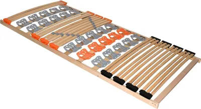 A slatted bed base.