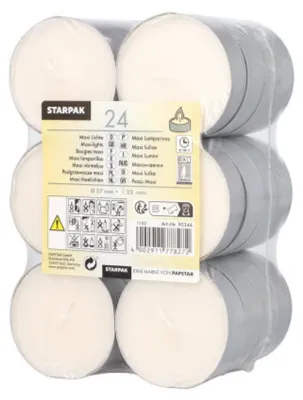 Zdjęcie produktu dla PAPSTAR 90346 24 PAPSTAR Teelichter weiß