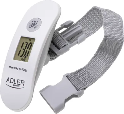 Obrázek produktu pro Adler | Cestovní váha na zavazadla | AD 8189 | Maximální hmotnost (nosnost) 40 kg | Přesnost 100 g | Bílá