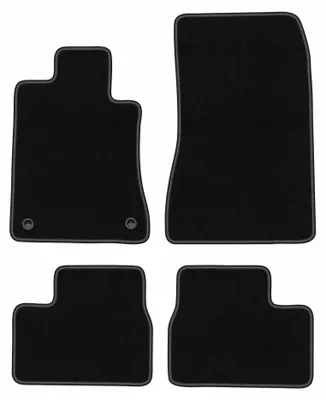 Produktbild von Velours-Fußmatten für BMW 3 E30 1982-1994 (Limousine/Kombi) – 4-tlg, Schwarz, passgenau – Wielganizator BASIC