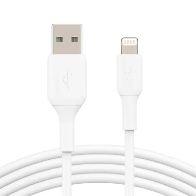 Produktbild von Belkin Lightning Lade/Sync Kabel 3m, PVC, weiß, mfi